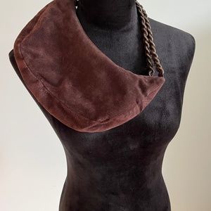 Wilson’s Genuine Suede Chocolate Brown Leather Shoulder Handbag